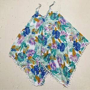 Goa Beachwear Dress / swim/beach cover up / tropical print / size large / NWOT